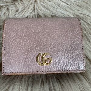 GUCCI GG Marmont Authentic Leather Compact Wallet. 4.5”x3” $135